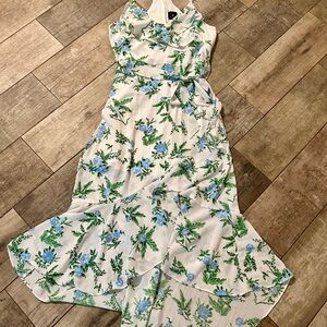 Disney White and Blue Floral Maxi Dress